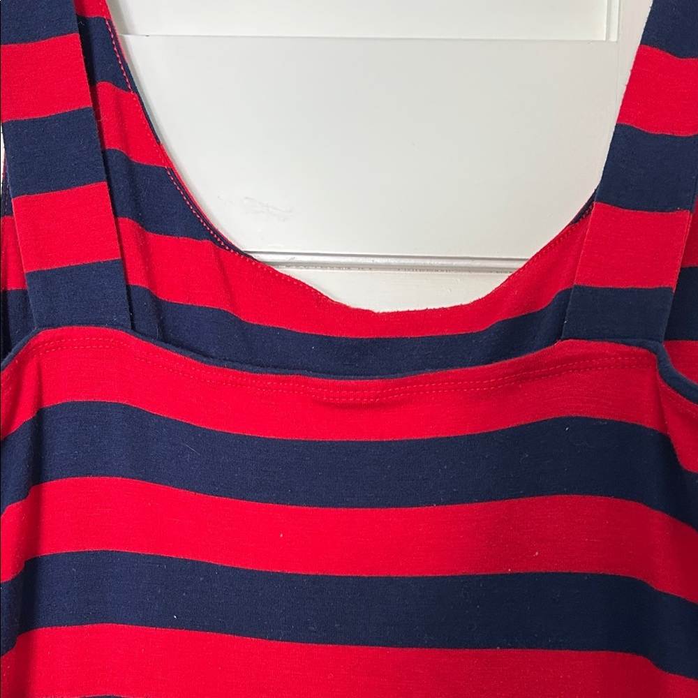 Chic Red and Blue Medium Striped Mini Dress - Picture 7 of 10